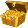 thumbnail image 2 of Treasure Chest Wall Mural by Wallmonkeys Peel and Stick Graphic (24 in W x 23 in H) WM255059, 2 of 4