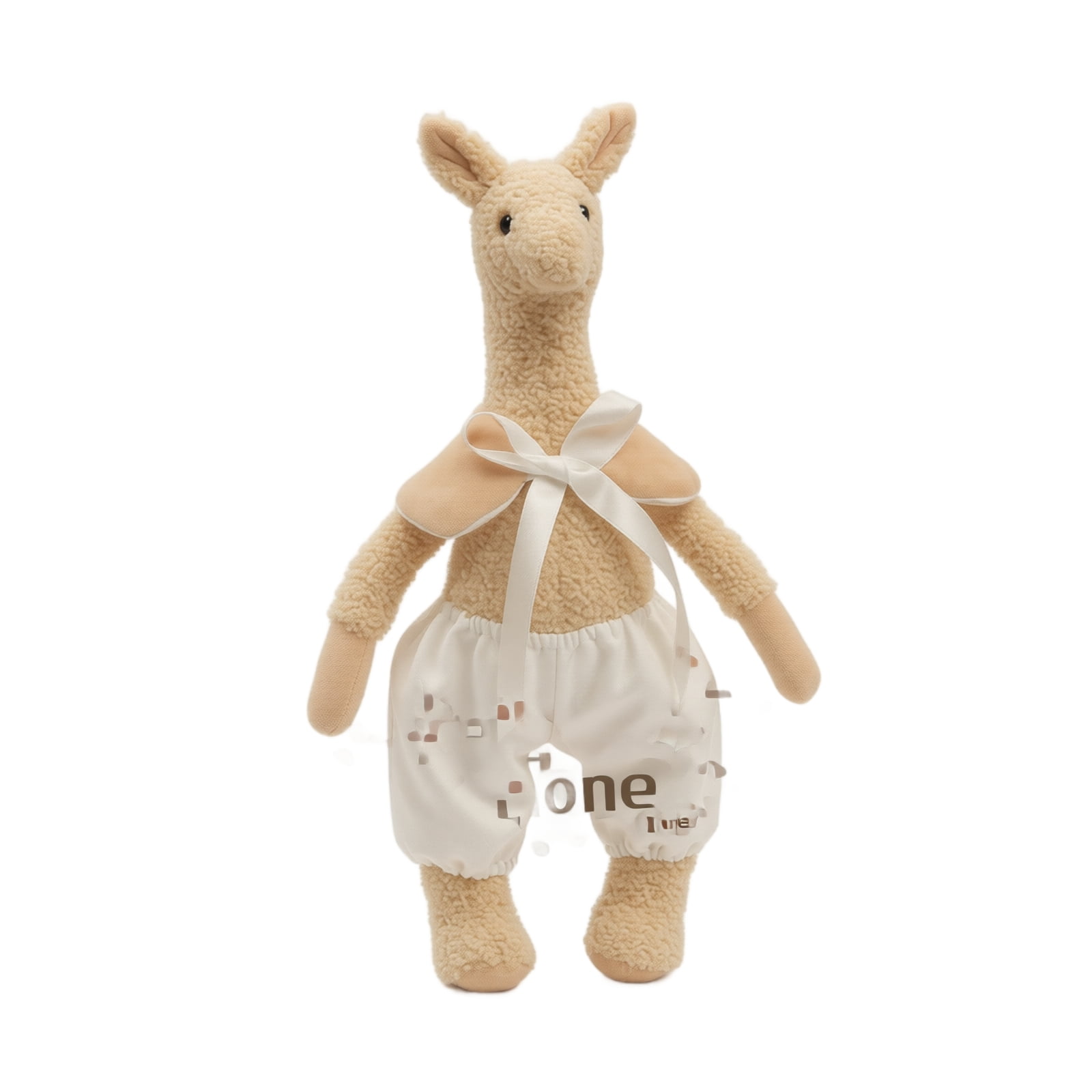 Plush Alpaca Stuffed Animal Brown Soft Relaxation Toys Cute Wearable Outfit Lambie Stuffed Companion Cuddly Plush Figure for Student and Adults Home Nursery Decorative Display