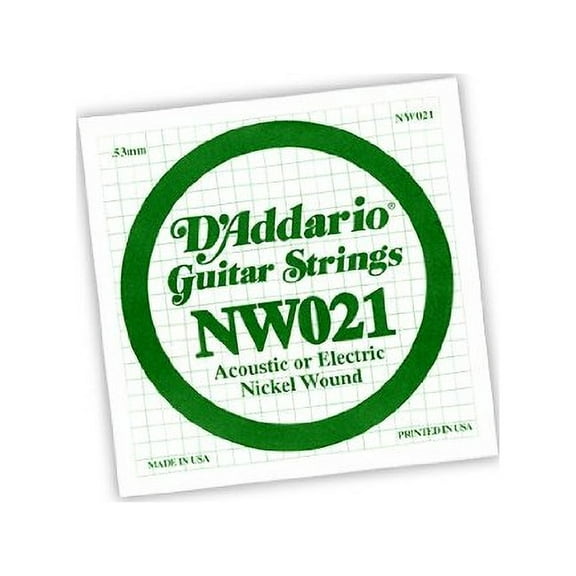 D'Addario Nickel Wound Electric Guitar Single String | .021