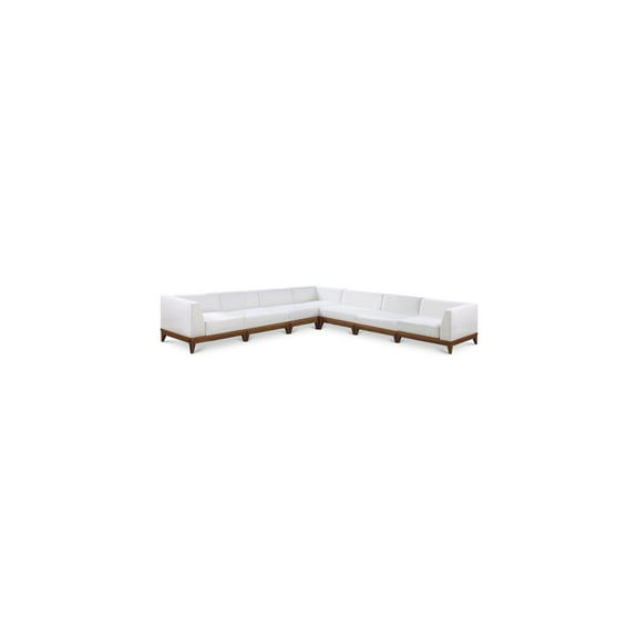 Meridian Furniture Rio Off White Water Resisting Fabric Modular Sectional