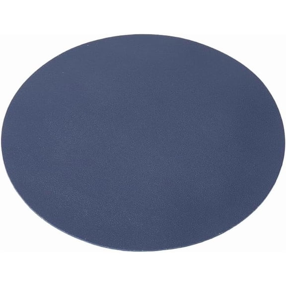 Prussian Blue Round Leather Mouse Pad Waterproof Desk Mat Non-Slip Base Mousepad with Stitched Edge for Home Office Work Gaming Computers Laptop Accessories 221x1.5mm