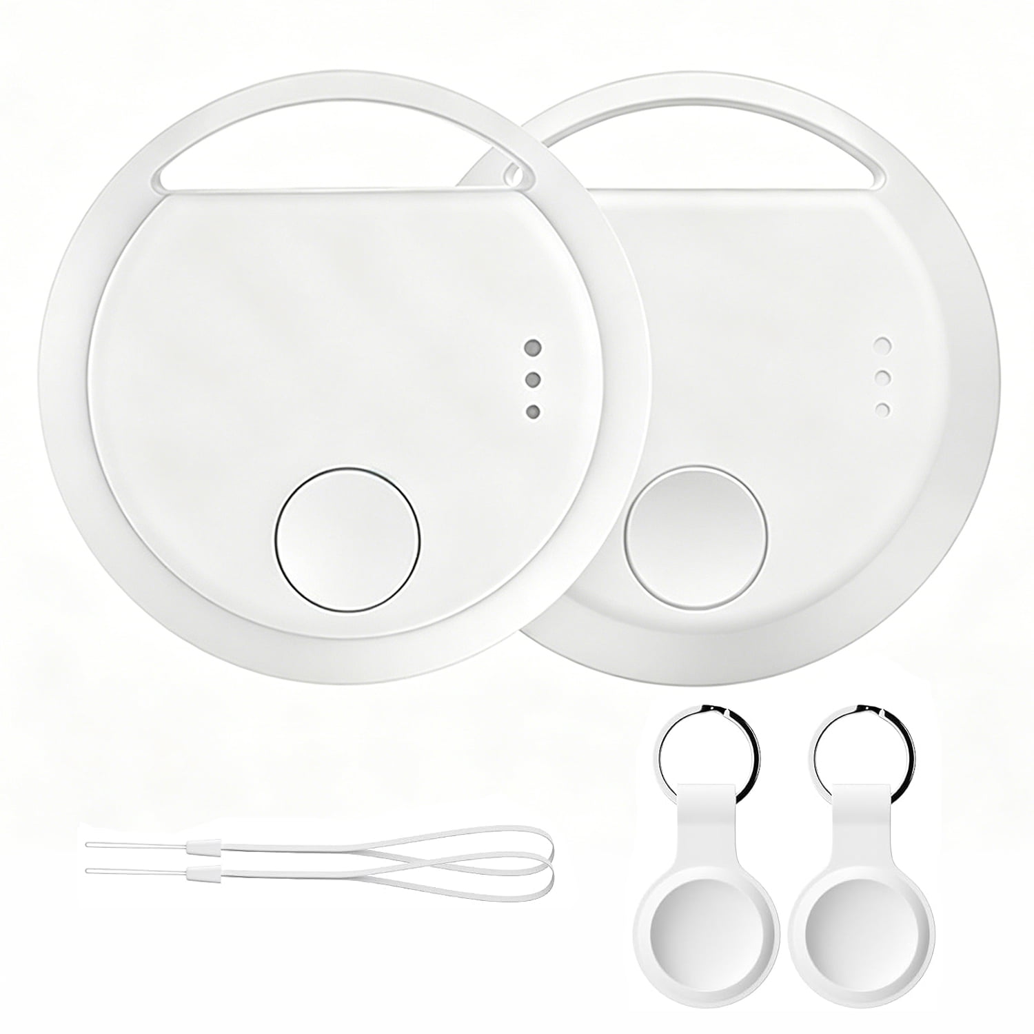 2 Pack Tracker Tags Pair with Apple Find My (iOS Only) Bluetooth Air Smart Tags Key Finder Item Locator Waterproof Finder Worldwide Tracking for Pets Wallet Backpack Dogs Luggage