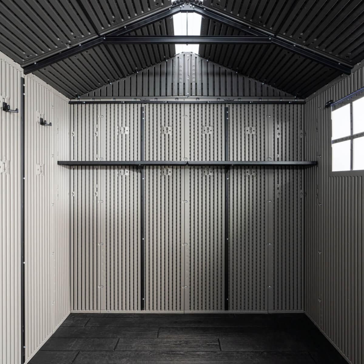 Lifetime 14.5 Ft x 7 Ft Side Entry Outdoor Storage Shed - Durable, Weather-Resistant Shed for Garden, Tools, and Equipment