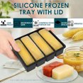 thumbnail image 2 of Extra Large Silicone Freezer Tray With Lid Pack Of 2 Silicone Freezer Mould Freezer Containers Stackable For Containers For Storing And Freezing Soup Broth Meal And, 2 of 9