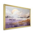 thumbnail image 2 of Designart "Golden Lakeside Majesty Purple and Gold Scenery IV" Cottage Framed Wall Art Decor - Country Purple Lake Hallway Framed Wall Art Decor, 2 of 6