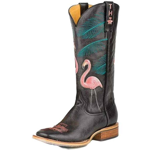 Tin Haul Tin Haul Western Boots Womens Flamingo Black Pink 14021
