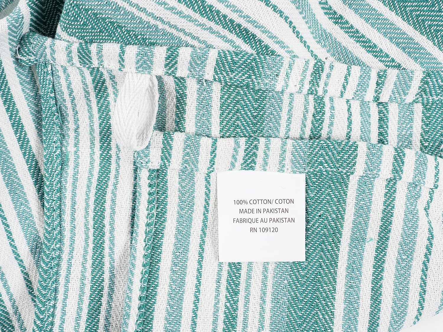 KAF Home Assorted Cotton Kitchen Towels Set, Flat Dish Towels, 18” x 28”, Teal, 10 Pack