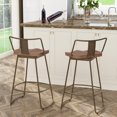 26" Swivel Bar Stools Industrial Kitchen Metal Counter Height Stools