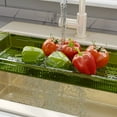 thumbnail image 2 of Plateau de Douche Baignoire Baignoire Table Durable Antidérapant Caddy de Baignoire Convient à la Plupart des Bains Extensibles Baignoire, Vert Transparent, 2 of 6