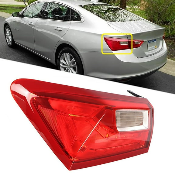 Fit for 16-22 Malibu Rear Left Driver Side Tail Light Lamp Housing Assembly (Without Bulbs)