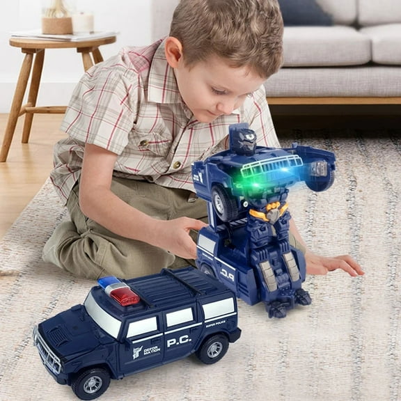 2025 Clearance! Lyinloo Toys Clearance Under $2.00 Transform A Robot Model Electric Lights, Music, Deformation, Cars, Dance Can Project