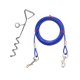 thumbnail image 5 of Cable y estaca para atar perros, correas para perros para patio, playa, jardín, parque al aire libre 500cm Azul, 5 of 9