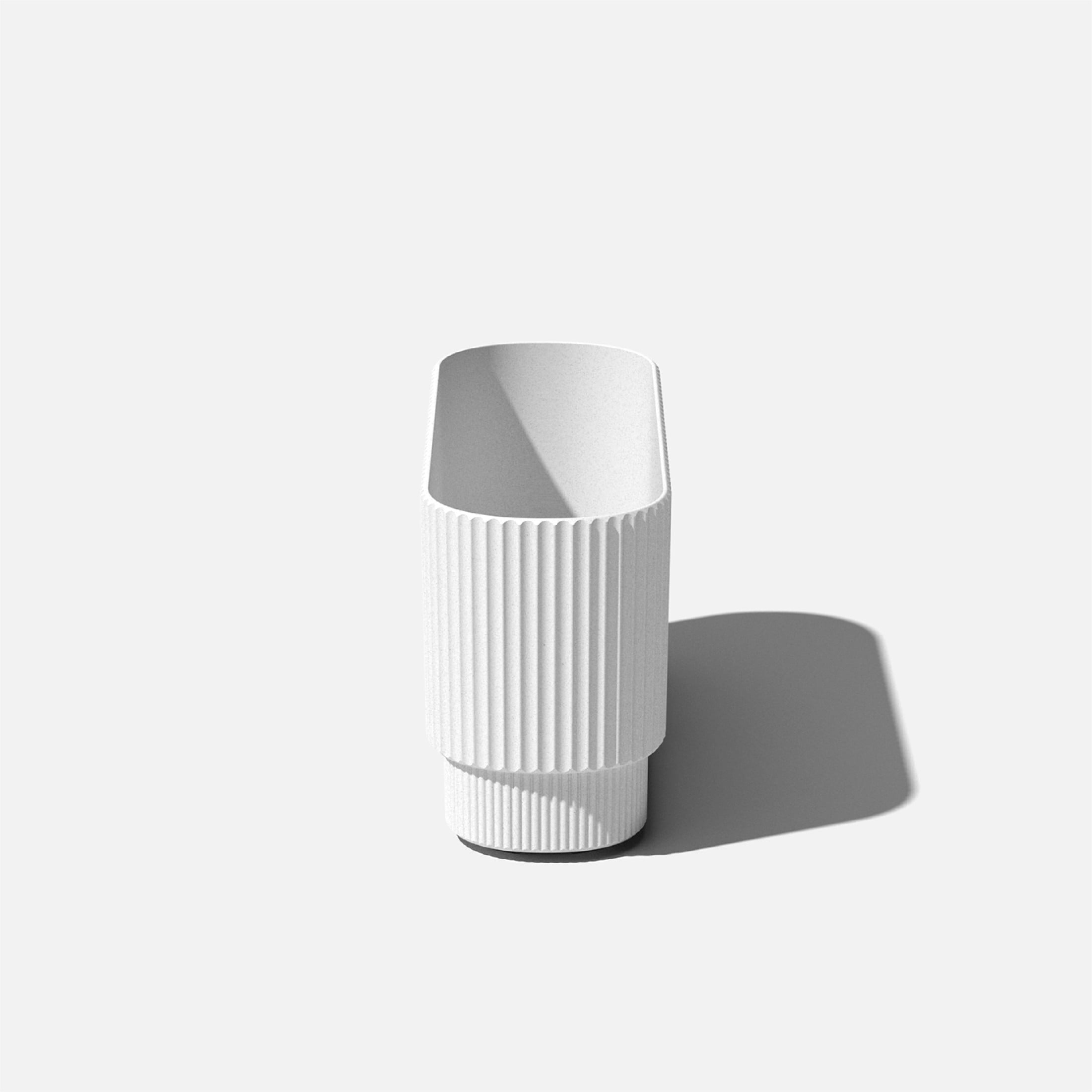 Veradek Demi Series 30" Long Plastic-Stone Planter - White