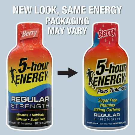 5-hour Energy Shot, Regular Strength, Berry, 6 Count