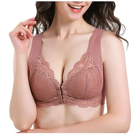 

Upgraded 2023 Gifts Women Lace Patchwork Bra Wire Free Underwear One-Piece Bra Everyday Underwear