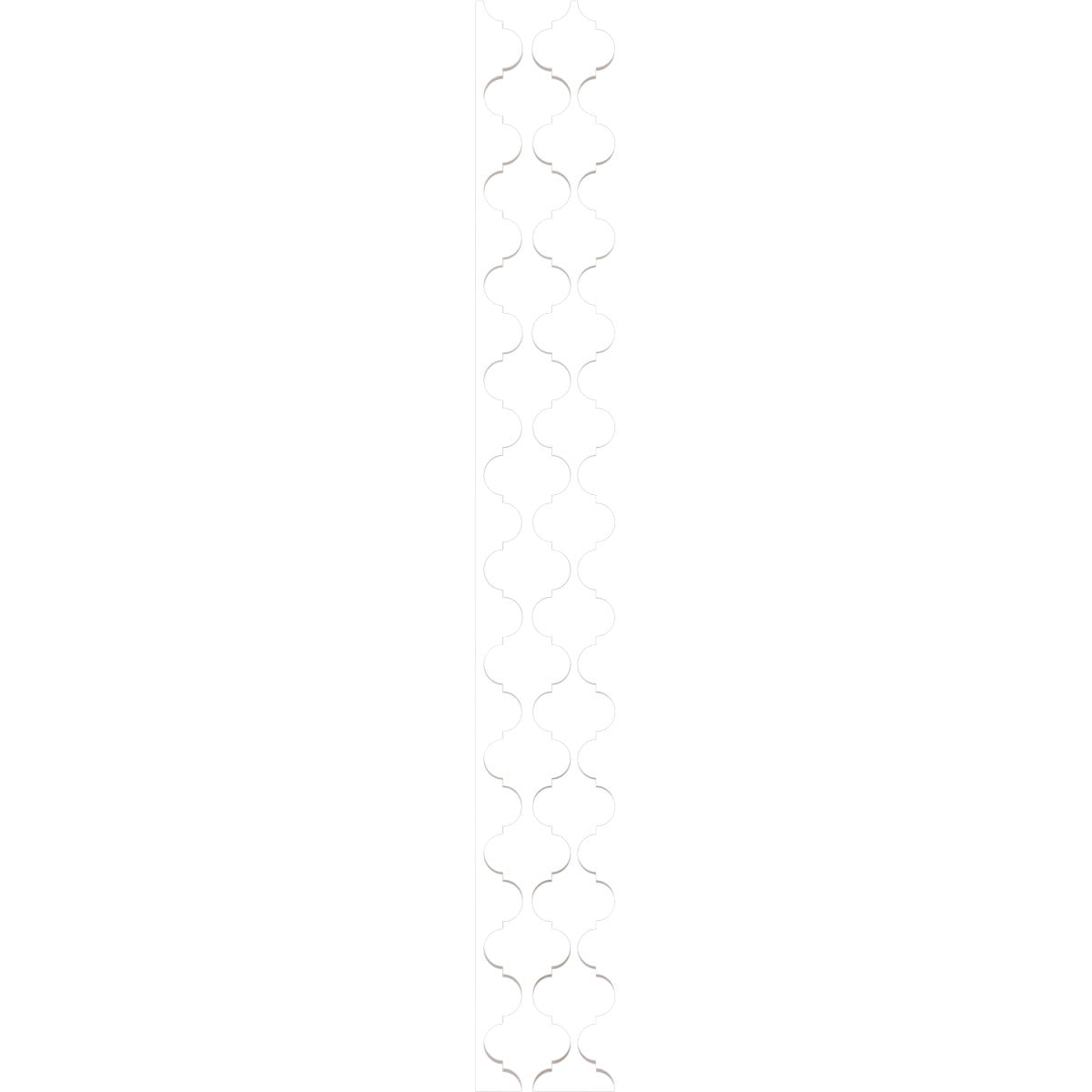 Ekena Millwork 94"H x 3/4"T Marrakesh PVC Adjustable Decorative Slat Wall Panel Kit, Unfinished (contains 11 Slats + 1 Straight Edge Starter Slat)