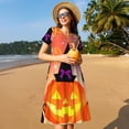 thumbnail image 4 of Vsdgher Robes Midi Maxi Décontractées d'Été 2025 pour Femmes, Manches Courtes, Col Rond, Robe de Plage, 4 of 6