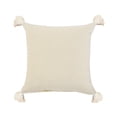 thumbnail image 5 of Laddha Home Designs Hand-Stitched Striped Cotton Throw Pillow Cover - 20" - White and Red, 5 of 8