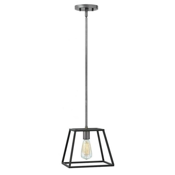1 Light Small Pendant in Industrial Style 10 inches Wide By 8.75 inches High-Aged Zinc Finish Bailey Street Home 81-Bel-3002249