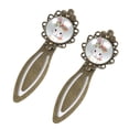 thumbnail image 2 of Easter Elegant Vintage Copper-Colored Lace Bookmarks - Set of Two Stainless Steel Bookmarks for Book Lovers and Readers, 2 of 5