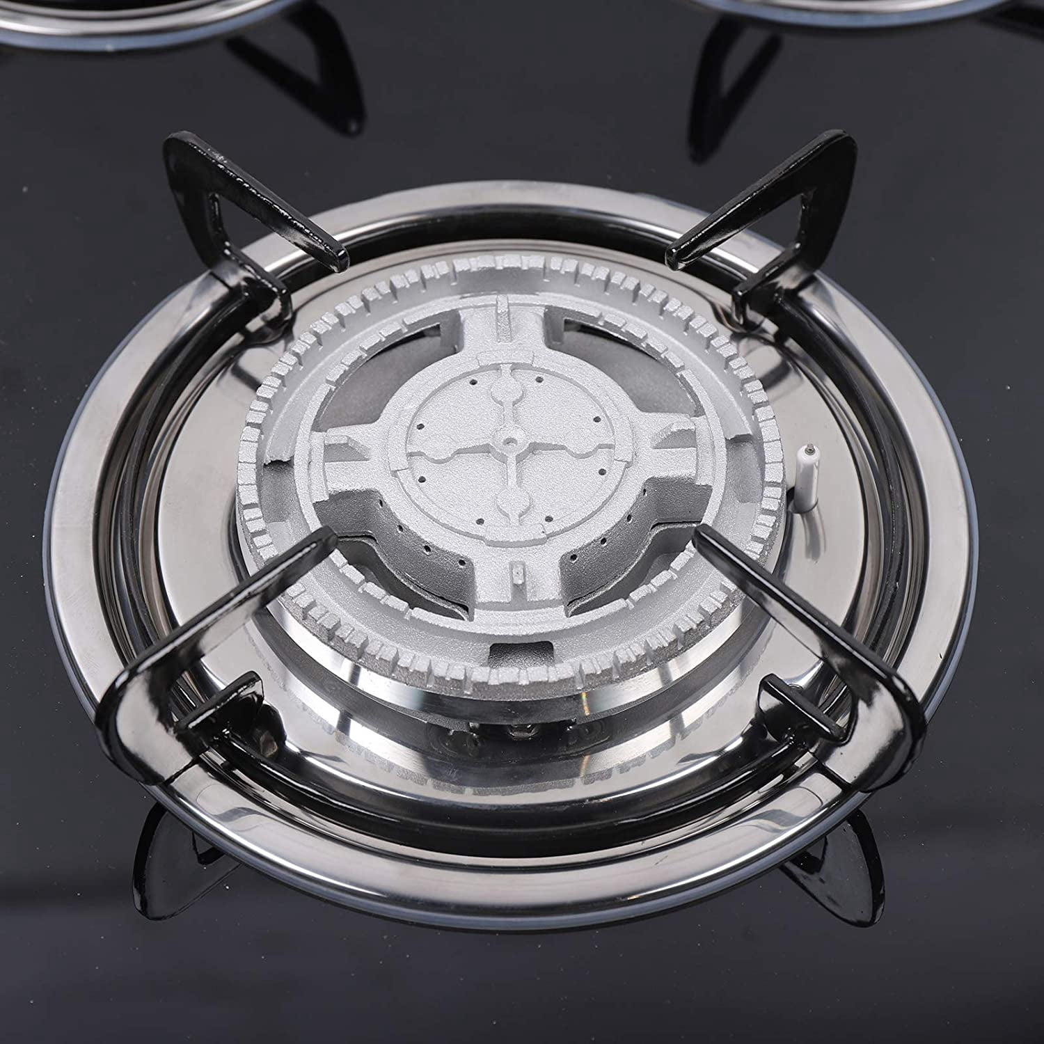 Miumaeov Gas Cooktop Stove Build-in 5 Burners 8 mm Tempered Glass Battery Pulse Ignition