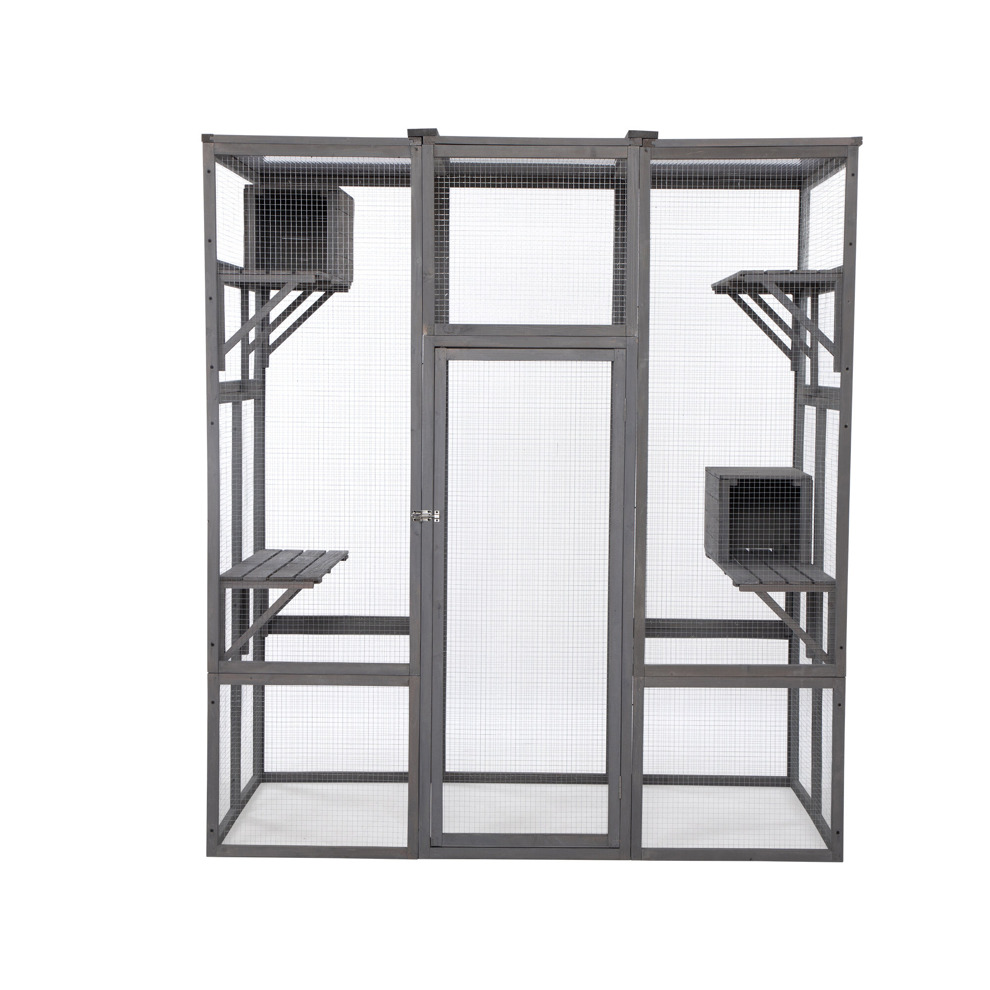 Pet Playpen, Extra Large Cat Cage - Gray, Gray Guinea Pig Cage,Wood Dog Crate, Pet Supplies Pens & Hutches Extra Large Cat Cage - Gray