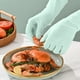 thumbnail image 3 of Guantes desechables de nitrilo - Guantes de cocina de 9" y 12" de grado alimentario para limpiar, fregar platos y tareas domésticas - Finos, duraderos e impermeables, 3 of 4