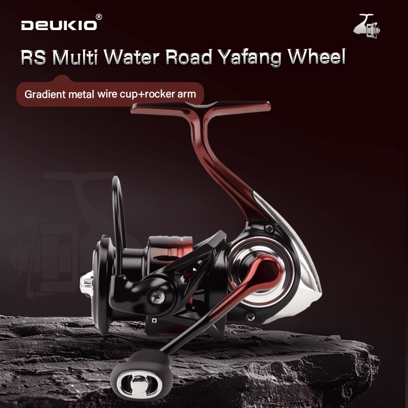 DEUKIO 2025 Spinning Reel 5.2:1 Gear Ratio 18LB Max Drag Power CNC Metal Spool Handle Fishing Reel for Freshwater Saltwater
