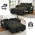 thumbnail image 6 of Leumius 55 Inch Convertible Futon Sofa Bed,Modern Loveseat Sleeper Sofa Couch with Pull-Out Sofa Bed for Living Room,Small Space - Black, 6 of 8