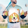 thumbnail image 5 of Goofa Corgi With Towel Ans Slice Cucumber Pattern Mens Golf Shirt Baseball T-shirt Moisture Wicking Dry Fit Performance Sport Short Sleeve Striped Golf Polo Shirts-X-Large, 5 of 7