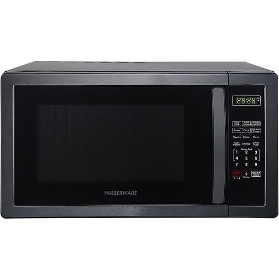 Classic 1.1 Cu. Ft. Countertop Microwave Oven - Black stainless steel