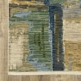 thumbnail image 5 of 2' X 3' Blue And Green Abstract Area Rug With Fringe, 5 of 5