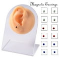 thumbnail image 6 of Jiaroswwei 12Pcs/Set Magnetic Stud All Match Smooth Surface Non-Pierced Magnetic Rhinestone Fake Ear Stud for Women, 6 of 8