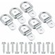 thumbnail image 1 of Anillos en D, gancho de amarre de acero inoxidable, anillo de montaje de anillo de amarre, correa de amarre 6 piezas y 12 tornillos para remolque de automóvil, hamaca de madera, camping 6x25 mm - esquí esquí Gafas de esquí, 1 of 5