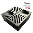 thumbnail image 2 of 6 in. Premium Stainless Steel Heavy Duty Square Paver Drain Grate for Multiple Pipe Sizes - Drainage Cover Made in USA, 2 of 5