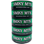 Smokey Mountain Herbal Snuff - Tobacco & Nicotine Free - 5 Cans -Wintergreen