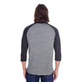thumbnail image 2 of Threadfast Apparel 302G Unisex Triblend 3/4-Sleeve Raglan, 2 of 3