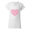 thumbnail image 2 of Wild Bobby, Butterfly Pink Ribbon Faith Hope Love, Breast Cancer Awareness, Women Standard V-Neck Tee, White, XX-Large, 2 of 5