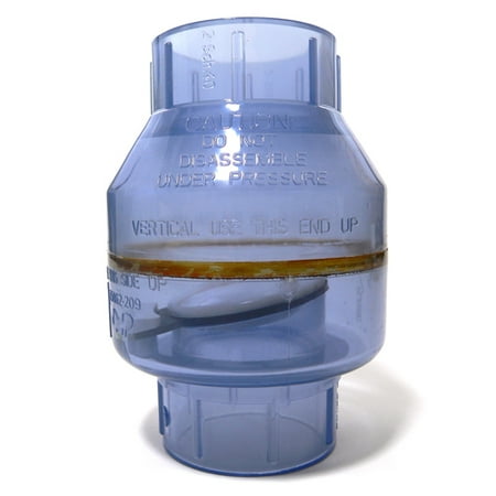 Swing Check Valve PVC Clear 2'' Slip x Slip