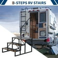 thumbnail image 3 of GloryStar Stable Heavy Duty RV Steps, Universal Stair Ladder with Handrail for Travel Trailers, Pools, and Trampolines, 3 of 7
