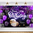 thumbnail image 1 of Telón de fondo de foto morado personalizado con dicódigos de pancarta de decoración, 1 of 7