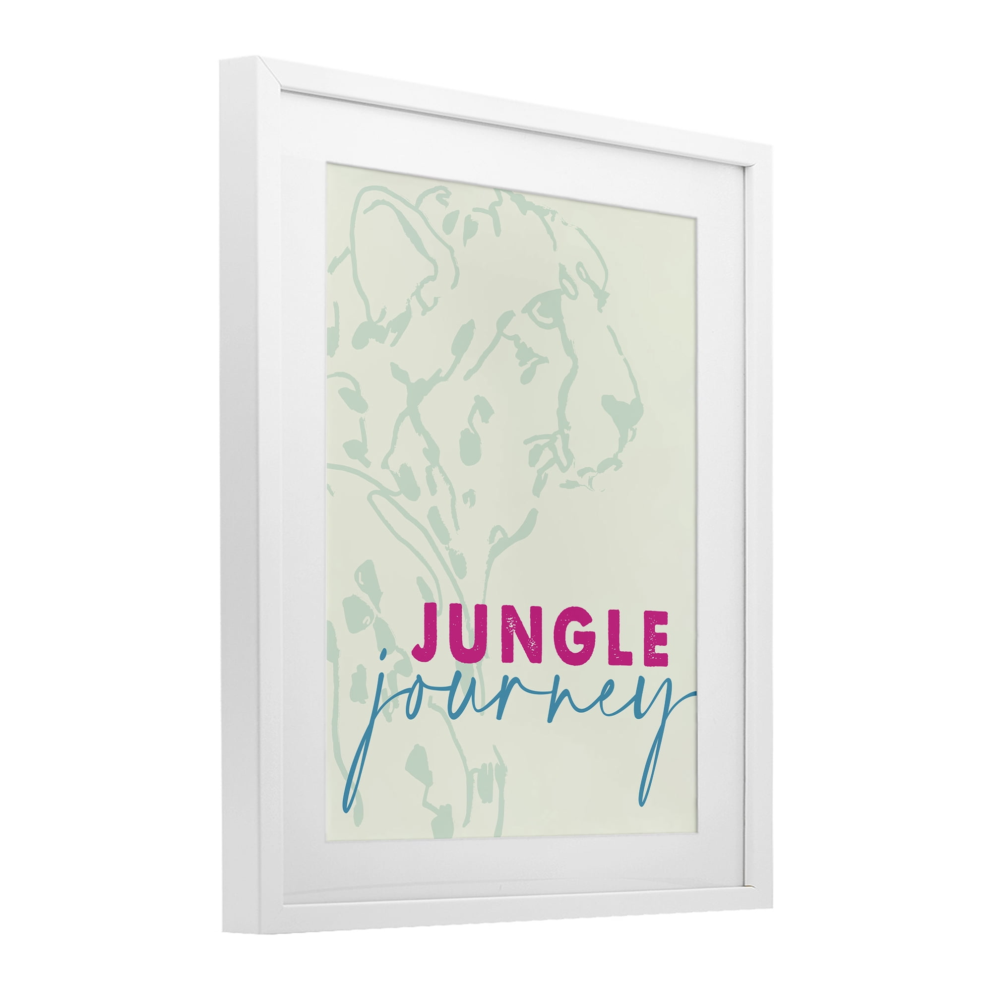 Stupell Industries Jungle Journey Cheetah White Framed Print Under Glass, design by Lanie Loreth