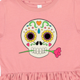 thumbnail image 4 of Inktastic DÃ­a De Los Muertos Skull with Flower Girls Toddler Dress, 4 of 5