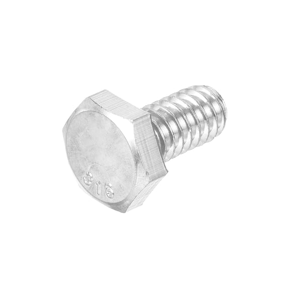 Hex Bolts (1/4-20x1/2") 1pack, 316 Stainless Steel Coarse Fully Threaded
