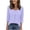 Womens Summer Top - Purple, variant on Maqroz Women Round Neck Top Three Quarter Sleeve Solid Color Tops Elegant Blouse Soft Summer Loose Comfy Daily Wear Fashion Breathable Lightweight Outfits