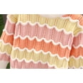 thumbnail image 5 of WOYY Girls Cute Rainbow Stripe Sweater Knitted Crewneck Pullover for Fall Winter, 5 of 5