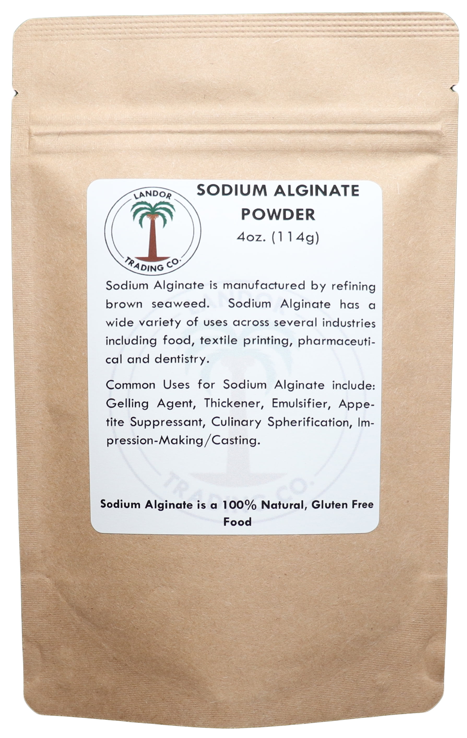 Sodium Alginate - Food Grade - 4 Ounces (113 Grams) 