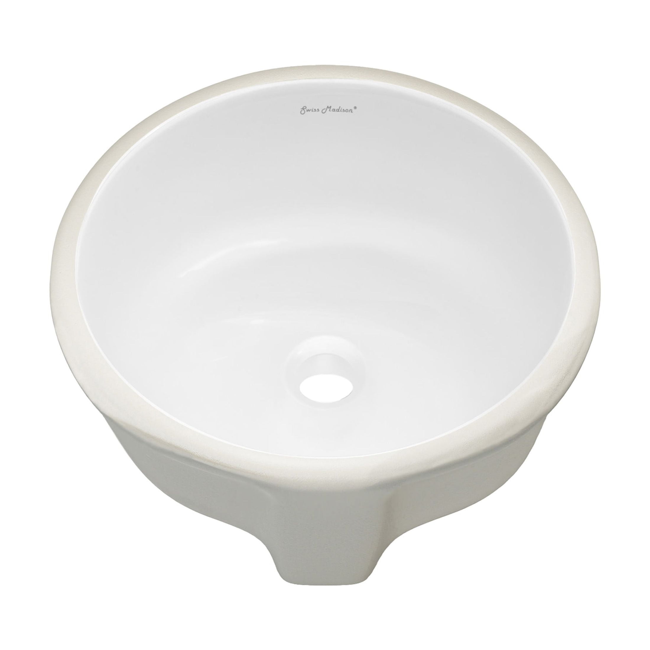 Monaco 16" Ceramic Undermount Bathroom Sink in Glossy White