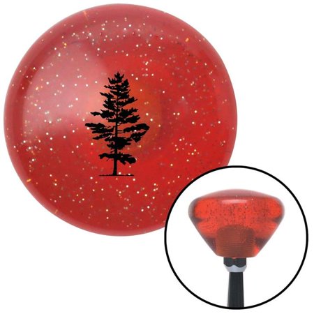 American Shifter Black Evergreen Tree Orange Retro Metal Flake Shift Knob with M16 x 1.5 Insert Auto