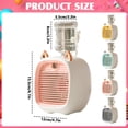 thumbnail image 3 of Portable Nano Spray Cooling Fan,Cute Fox Shaped Small USB Rechargeable Fan with 3 Speed,2 In 1 Mist Humidifier Desk Fan with Water Tank for Dorm Home Office(Pink), 3 of 9